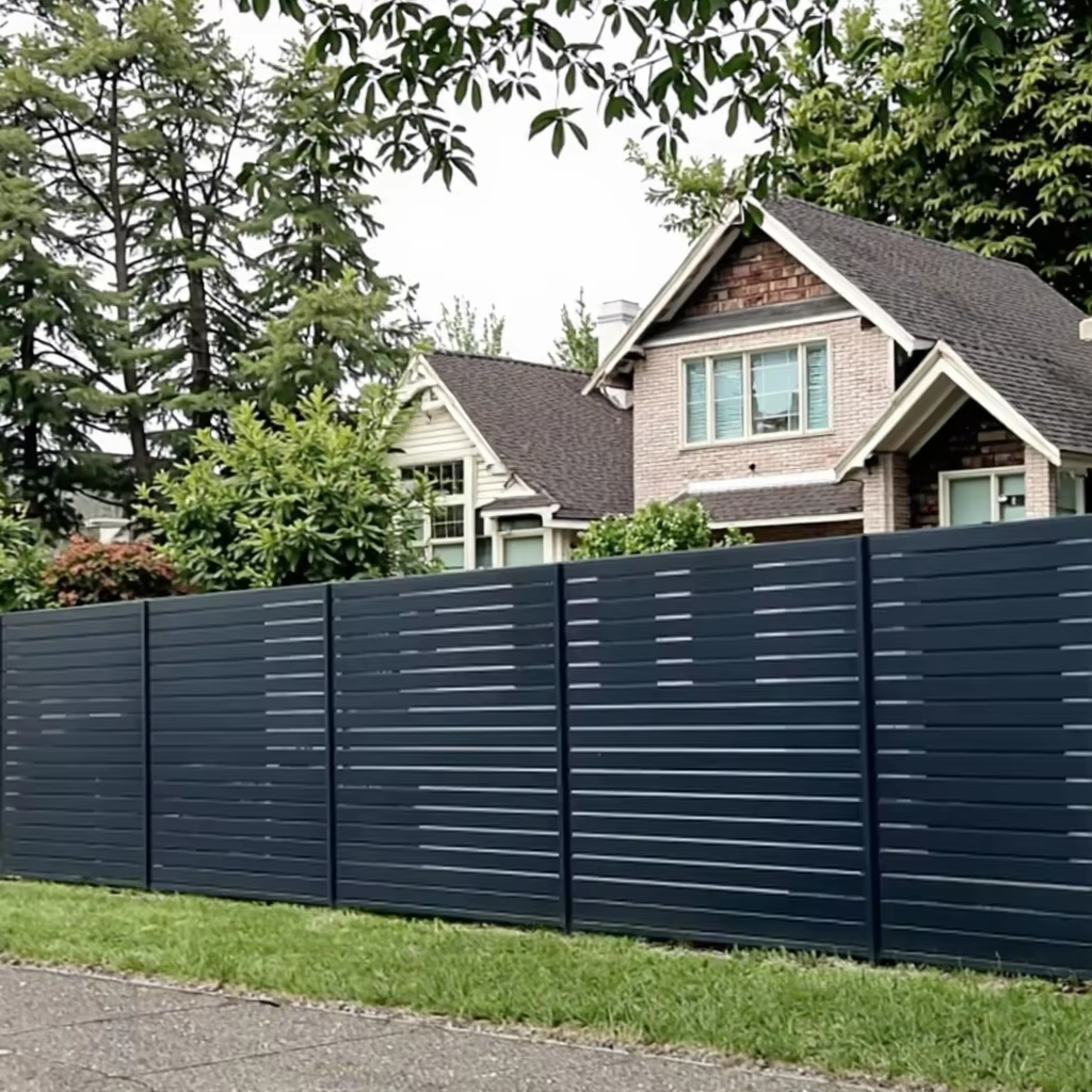 Aluminum Privacy Panel Fence for Outdoor Gardens Easily Assembled