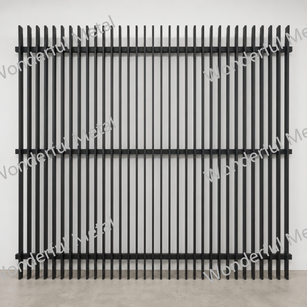Vertical blade aluminum fence product design