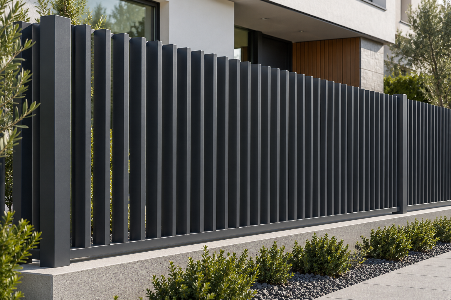 Fence and gate design shown in the WONDERFUL METAL project collection